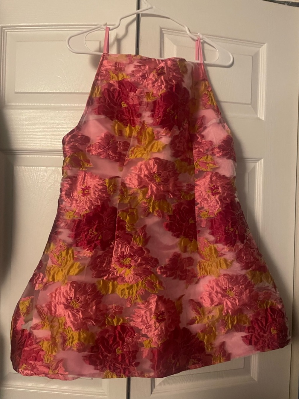 Women Pink Floral A-Line Dress